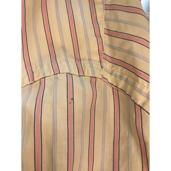 Abercrombie & Fitch Button Up Shirt Men S Pink Stripe Muscle Fit Long Sleeve Vtg - Picture 6 of 11